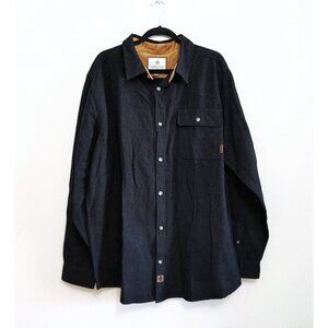 Legendary Whitetails Flannel  Button Up Shirt Mens XLT Black Long Sleeve